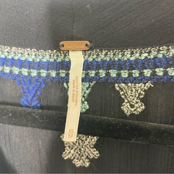 Free People Star Gazer Embroidered Tunic Dress Boho Dress XS 276 - Picture 9 of 10